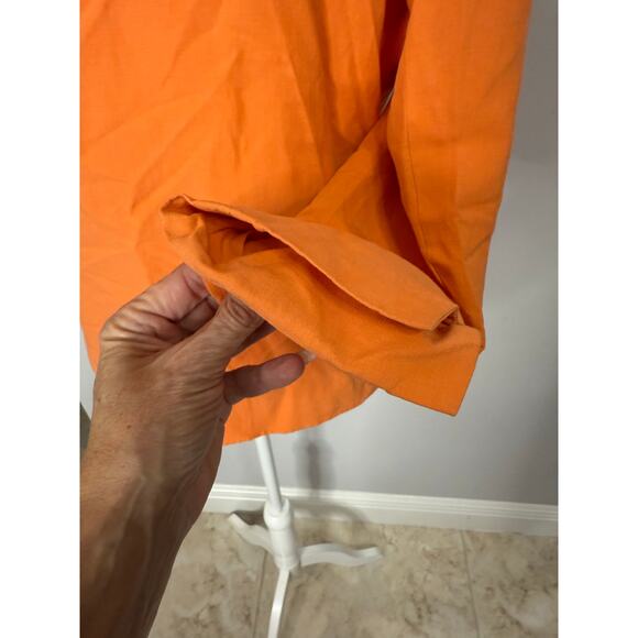 Coldwater Creek Silk Linen Blend open cardigan blazer orange Medium - Picture 7 of 9